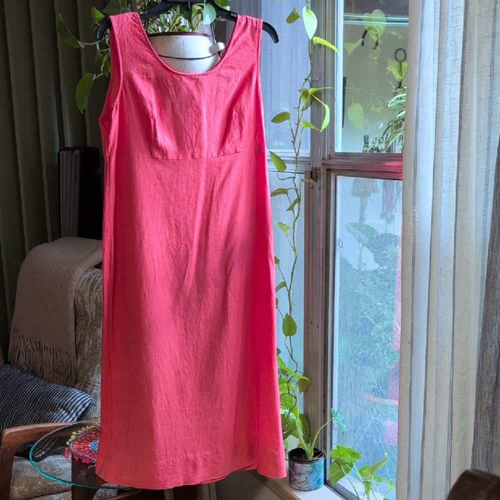 K Studio Collection Orange Casual Sleeveless Scoop Neck Sundress